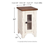 Wystfield 2 End Tables in White/Brown - PKG008453