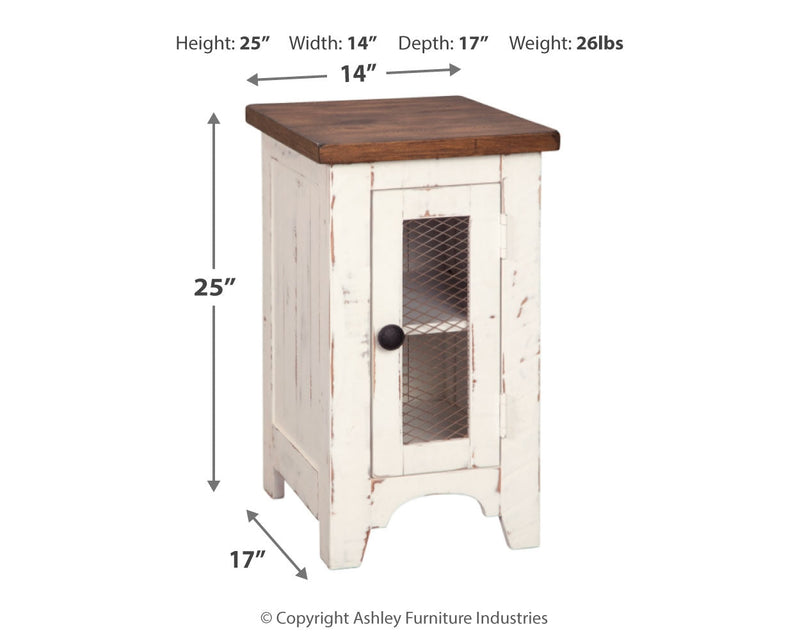 Wystfield 2 End Tables in White/Brown - PKG008453