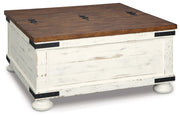 Wystfield Coffee Table with 1 End Table in White/Brown - PKG008785