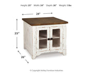 Wystfield Coffee Table with 1 End Table in White/Brown - PKG008785