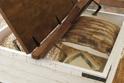 Wystfield Coffee Table with 1 End Table in White/Brown - PKG008785