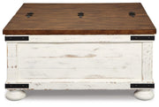 Wystfield White/Brown Coffee Table and 2 End Tables - T459T3