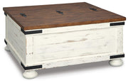 Wystfield White/Brown Coffee Table and 2 End Tables - T459T3
