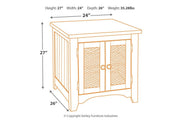 Wystfield White/Brown End Table - Gate FurnitureEnd Table