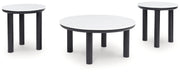 Xandrum Black/White Table (Set of 3) - T159-13
