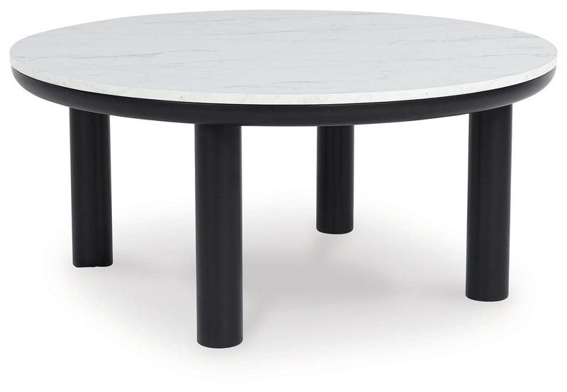 Xandrum Black/White Table (Set of 3) - T159-13