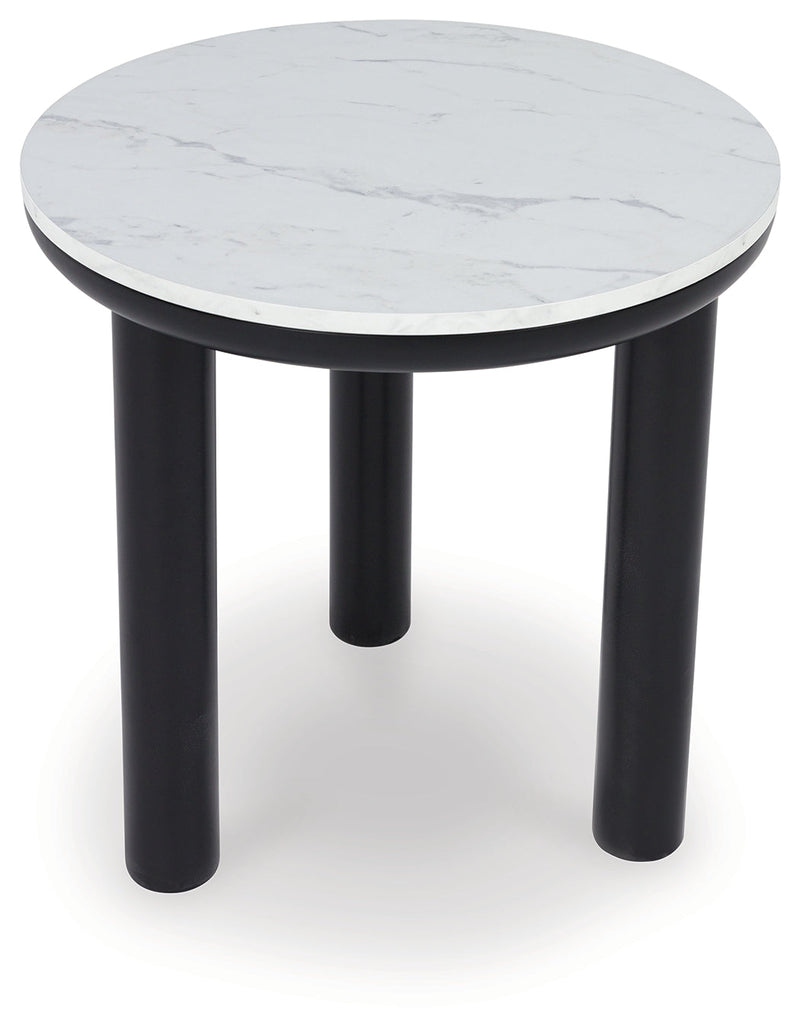 Xandrum Black/White Table (Set of 3) - T159-13