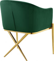 Xavier Velvet Upholstered Dining Chair in Green - 763Green-C