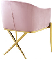 Xavier Velvet Upholstered Dining Chair in Pink - 763Pink-C