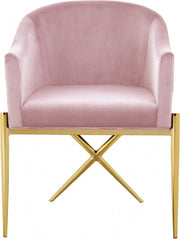 Xavier Velvet Upholstered Dining Chair in Pink - 763Pink-C