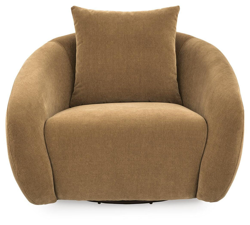Yahya Camel Swivel Accent Chair - A3000781