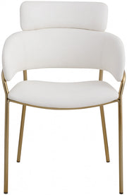 Yara Vegan Leather Upholstered Dining Chair in Cream, Set of 2 - 549Cream-C