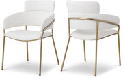 Yara Vegan Leather Upholstered Dining Chair in Cream, Set of 2 - 549Cream-C