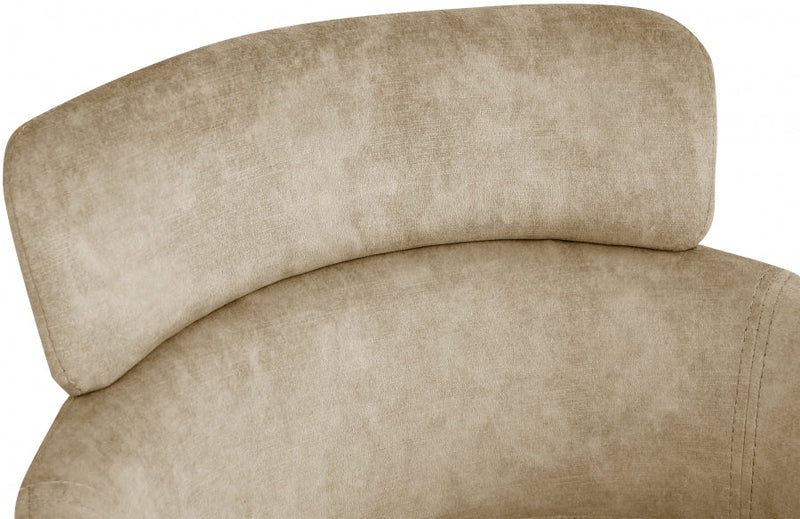 Yara Velvet Upholstered Dining Chair in Beige, Set of 2 - 549Beige-C