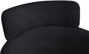 Yara Velvet Upholstered Dining Chair in Black, Set of 2 - 549Black-C