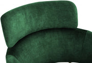 Yara Velvet Upholstered Dining Chair in Green, Set of 2 - 549Green-C
