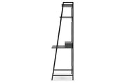 Yarlow Black 36" Home Office Desk with Shelf - Gate FurnitureOffice Desks