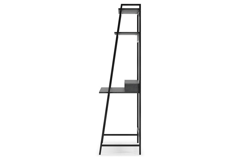 Yarlow Black 36" Home Office Desk with Shelf - Gate FurnitureOffice Desks