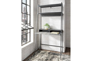 Yarlow Black 36" Home Office Desk with Shelf - Gate FurnitureOffice Desks