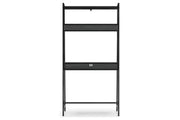 Yarlow Black 36" Home Office Desk with Shelf - Gate FurnitureOffice Desks