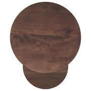 Yency 2-piece Round Mango Wood Nesting Table Set Dark Brown Mango - 930330