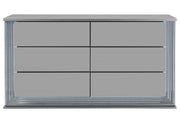 Ylime Smooth Silver King Bed Group With Vanity Set - YLIME-SMOOTH SILVER-KBG W/ VANITY SET - Gate Furniture