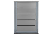 Ylime Smooth Silver King Bed Group - YLIME-SMOOTH SILVER-KBG - Gate Furniture