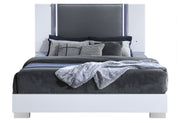 Ylime Smooth White King Bed Group - Gate FurnitureKing Bed