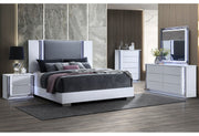 Ylime Smooth White Queen Bed Group - YLIME-SMOOTH WHITE-QBG-N