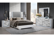 Ylime White Marble Queen Bed Group - Gate FurnitureBedroom Set