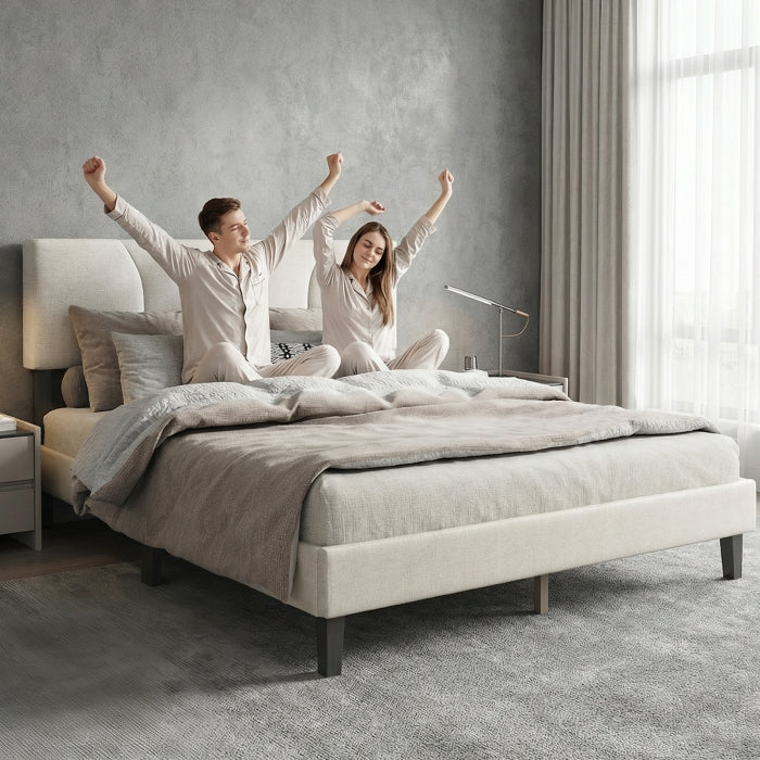 YM18835FSB01 Full Bed (Beige) - YM18835FSB01