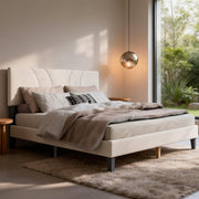 YM18835QSB01 Queen Bed (Beige) - YM18835QSB01