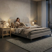 YM18835QSB01 Queen Bed (Beige) - YM18835QSB01