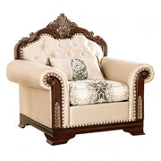 Yucatan Dark Cherry/Beige Chair - FM65004BG-CH-PK