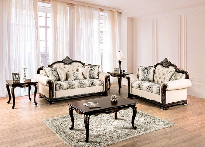 Yucatan Dark Cherry/Beige Sofa - FM65004BG-SF-PK