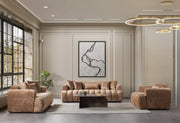 Yulia Coffee Boucle Chair - YULIACOFB-CHAIR