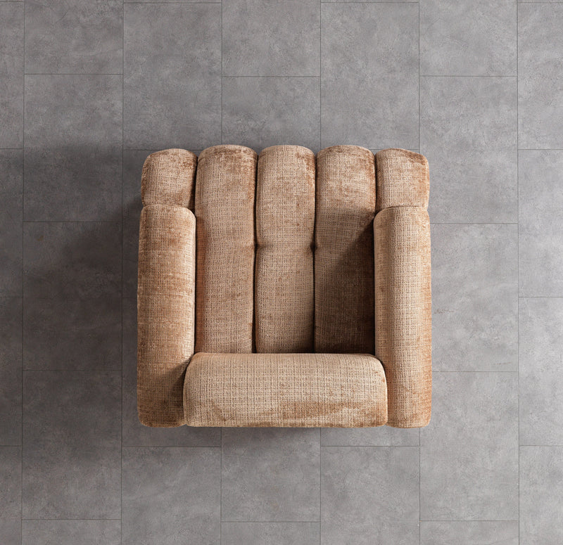 Yulia Coffee Boucle Chair - YULIACOFB-CHAIR