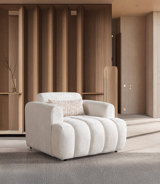 Yulia Ivory Boucle Chair - YULIAIVB-CHAIR
