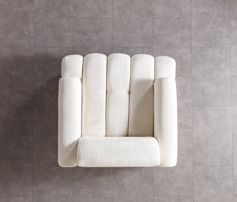 Yulia Ivory Boucle Chair - YULIAIVB-CHAIR