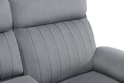 Yuna - Gray Manual Recliner Loveseat with Storage Console, Cup Holder and USB Charger - L627-L