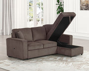 Yves Brown Sectional - FM6964BR-SECT