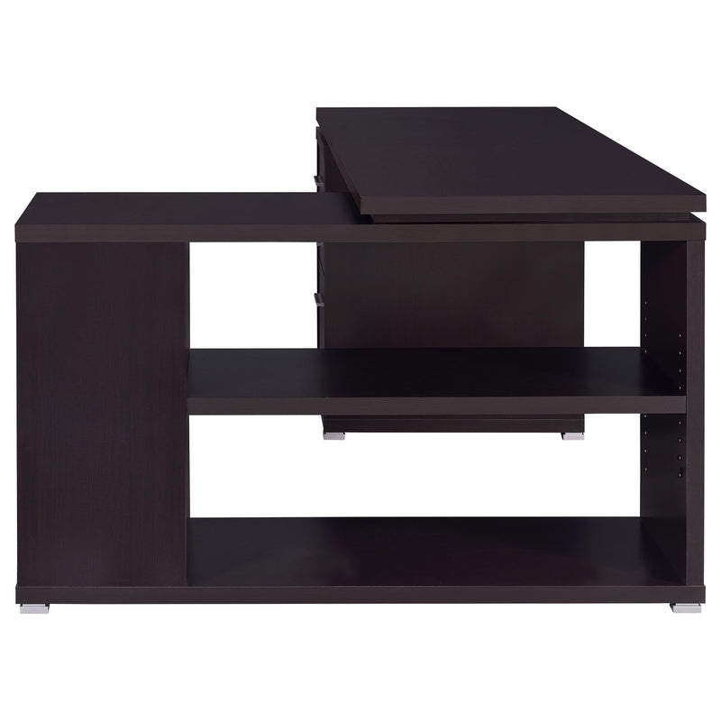 Yvette 60-inch 3-drawer L-Shape Computer Desk Cappuccino - 800517