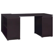 Yvette 60-inch 3-drawer L-Shape Computer Desk Cappuccino - 800517