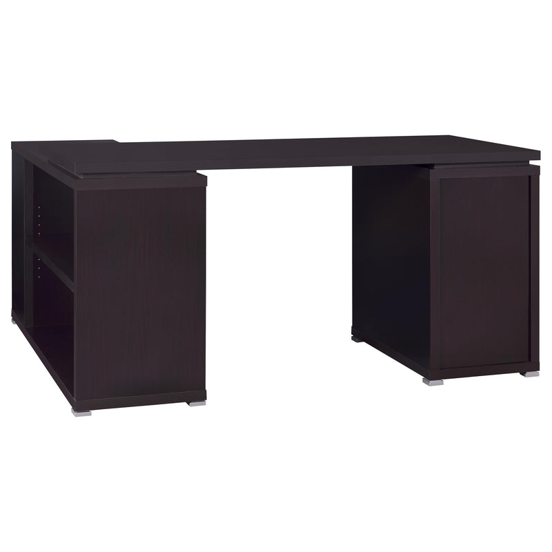 Yvette 60-inch 3-drawer L-Shape Computer Desk Cappuccino - 800517