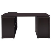 Yvette 60-inch 3-drawer L-Shape Computer Desk Cappuccino - 800517