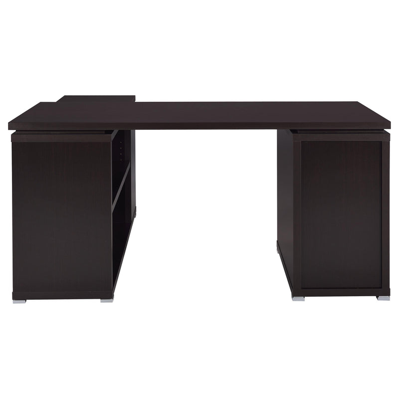 Yvette 60-inch 3-drawer L-Shape Computer Desk Cappuccino - 800517