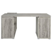 Yvette 60-inch 3-drawer L-Shape Computer Desk Grey Driftwood - 801516