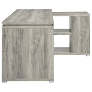 Yvette 60-inch 3-drawer L-Shape Computer Desk Grey Driftwood - 801516