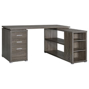 Yvette 60-inch 3-drawer L-Shape Computer Desk Weathered Grey - 800518