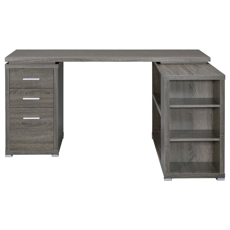 Yvette 60-inch 3-drawer L-Shape Computer Desk Weathered Grey - 800518